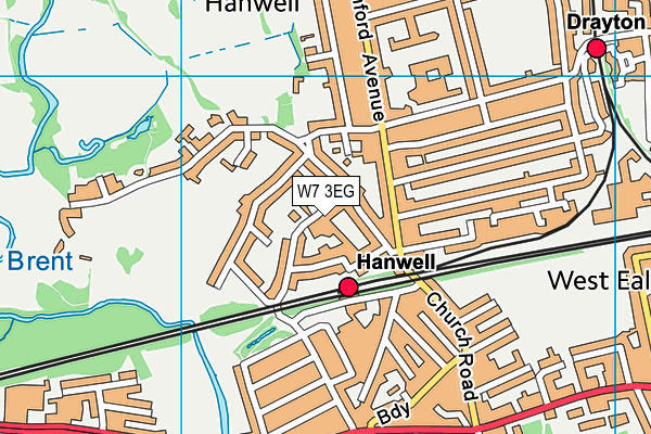 W7 3EG map - OS VectorMap District (Ordnance Survey)
