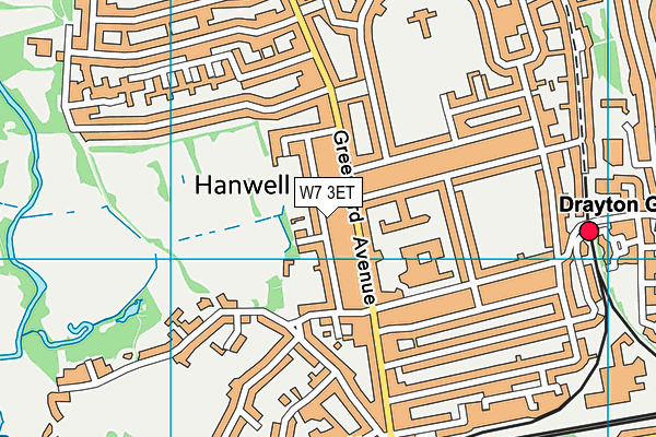 W7 3ET map - OS VectorMap District (Ordnance Survey)
