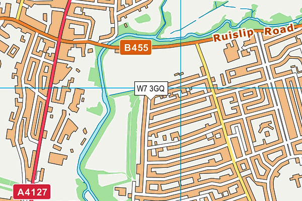 W7 3GQ map - OS VectorMap District (Ordnance Survey)