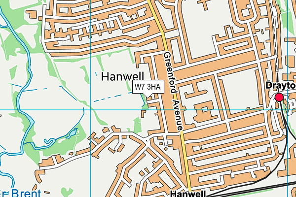 W7 3HA map - OS VectorMap District (Ordnance Survey)