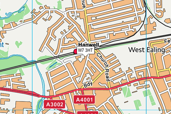 W7 3HT map - OS VectorMap District (Ordnance Survey)