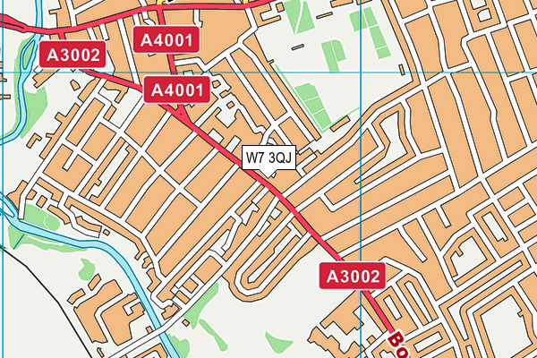 W7 3QJ map - OS VectorMap District (Ordnance Survey)