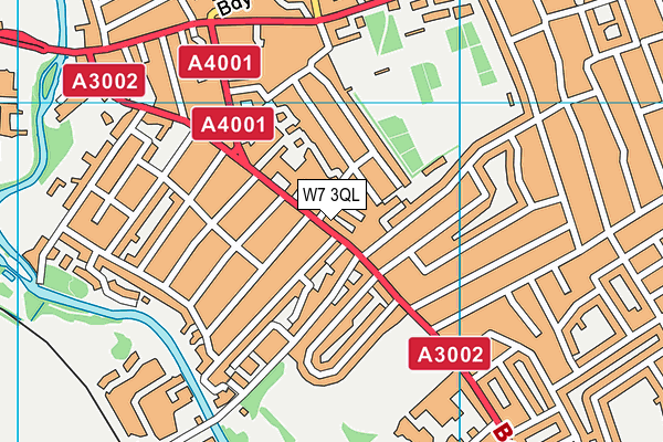 W7 3QL map - OS VectorMap District (Ordnance Survey)