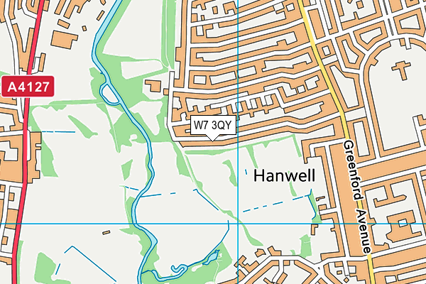 W7 3QY map - OS VectorMap District (Ordnance Survey)