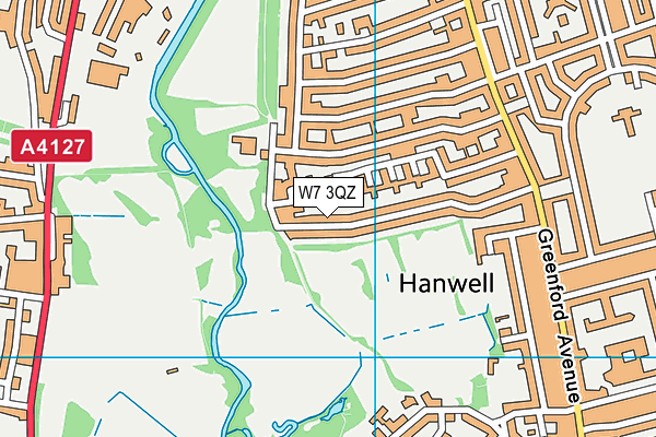 W7 3QZ map - OS VectorMap District (Ordnance Survey)