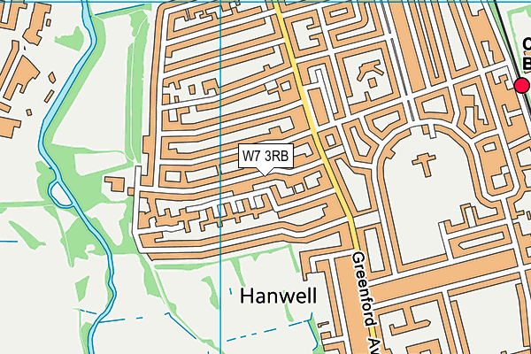 W7 3RB map - OS VectorMap District (Ordnance Survey)