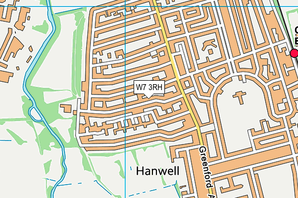 W7 3RH map - OS VectorMap District (Ordnance Survey)