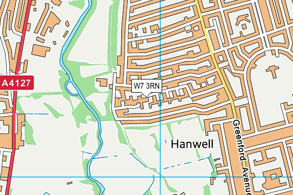 W7 3RN map - OS VectorMap District (Ordnance Survey)