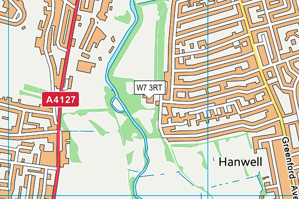 W7 3RT map - OS VectorMap District (Ordnance Survey)