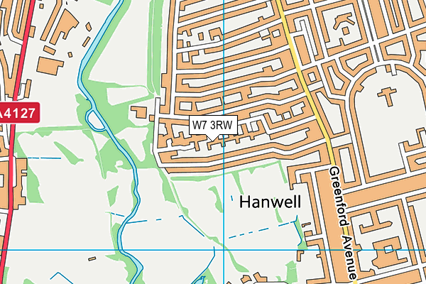 W7 3RW map - OS VectorMap District (Ordnance Survey)