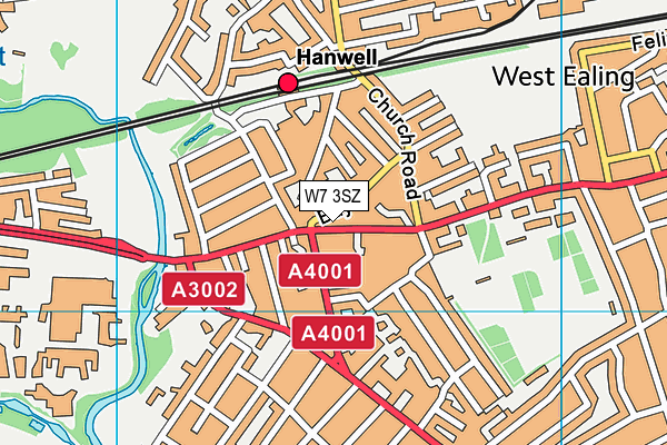 W7 3SZ map - OS VectorMap District (Ordnance Survey)