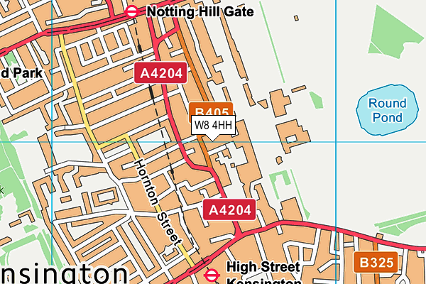 W8 4HH map - OS VectorMap District (Ordnance Survey)