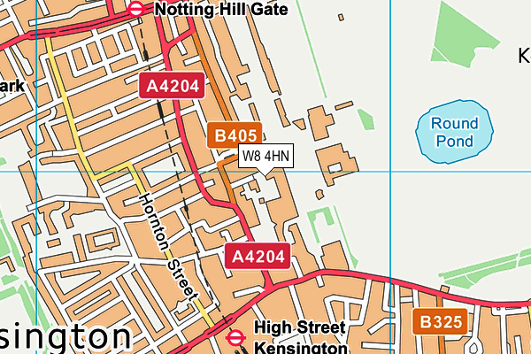 W8 4HN map - OS VectorMap District (Ordnance Survey)
