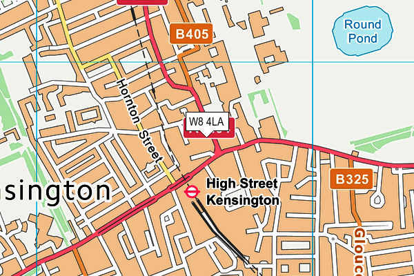 W8 4LA map - OS VectorMap District (Ordnance Survey)