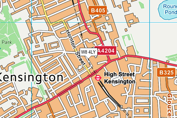 W8 4LY map - OS VectorMap District (Ordnance Survey)