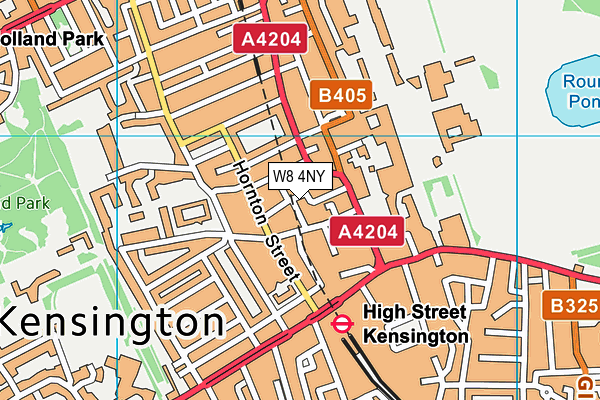 W8 4NY map - OS VectorMap District (Ordnance Survey)