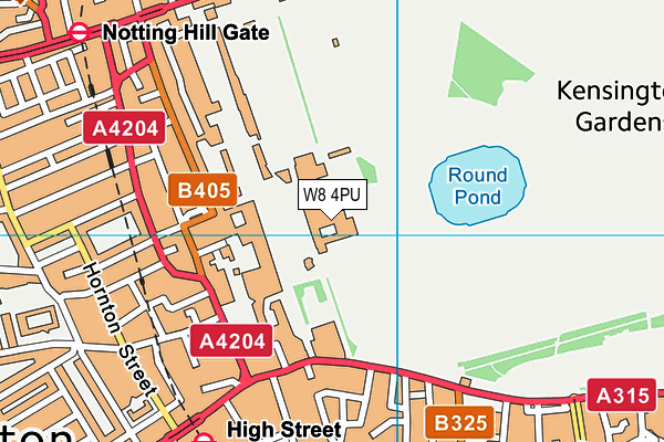 W8 4PU map - OS VectorMap District (Ordnance Survey)