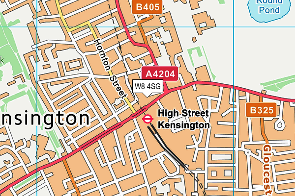 W8 4SG map - OS VectorMap District (Ordnance Survey)