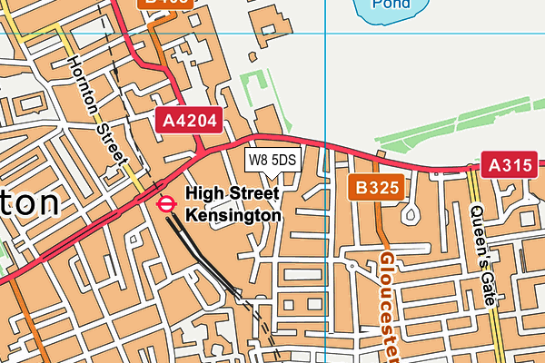 W8 5DS map - OS VectorMap District (Ordnance Survey)