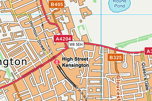 W8 5EH map - OS VectorMap District (Ordnance Survey)