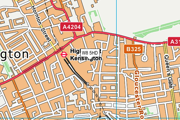 W8 5HD map - OS VectorMap District (Ordnance Survey)