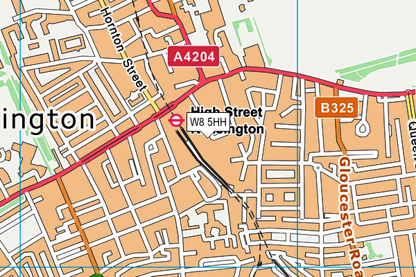 W8 5HH map - OS VectorMap District (Ordnance Survey)