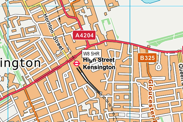 W8 5HR map - OS VectorMap District (Ordnance Survey)