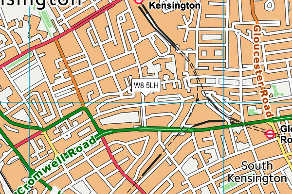 W8 5LH map - OS VectorMap District (Ordnance Survey)