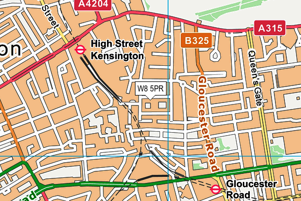 Thomas's Kensington map (W8 5PR) - OS VectorMap District (Ordnance Survey)