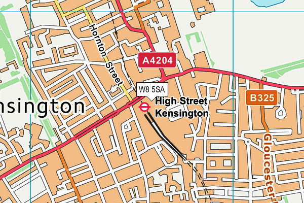 Equinox Kensington map (W8 5SA) - OS VectorMap District (Ordnance Survey)