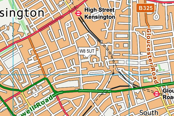 W8 5UT map - OS VectorMap District (Ordnance Survey)