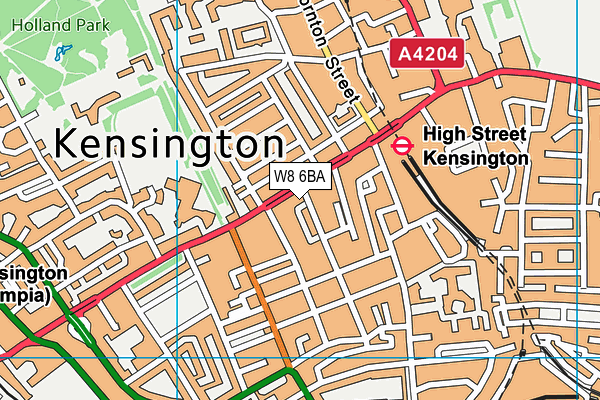 Club Kensington (Closed) map (W8 6BA) - OS VectorMap District (Ordnance Survey)