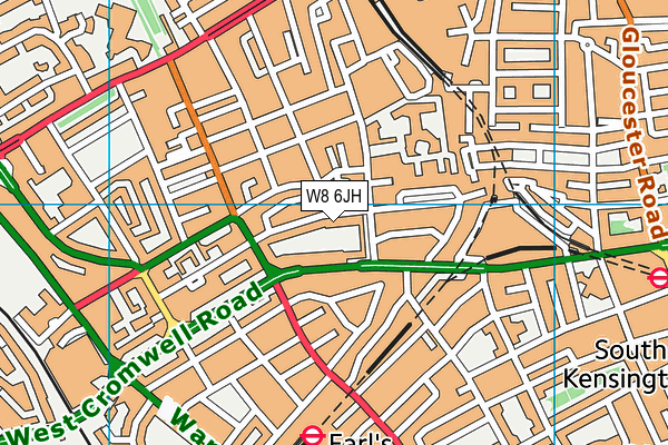 W8 6JH map - OS VectorMap District (Ordnance Survey)