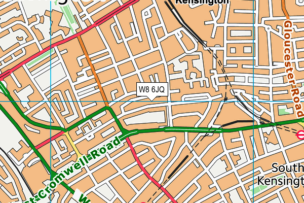 W8 6JQ map - OS VectorMap District (Ordnance Survey)