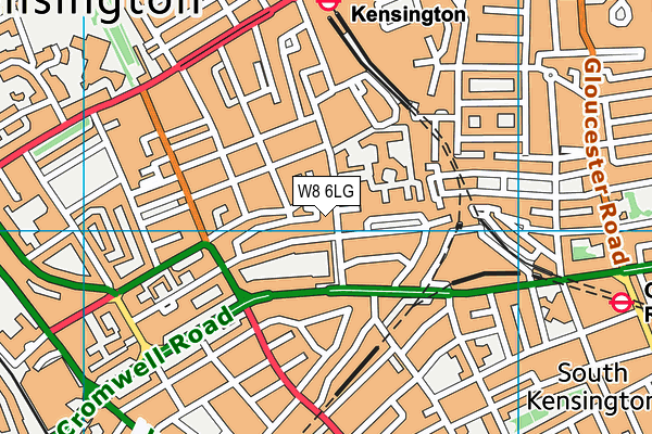 W8 6LG map - OS VectorMap District (Ordnance Survey)