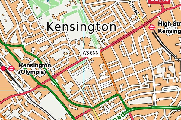 W8 6NN map - OS VectorMap District (Ordnance Survey)