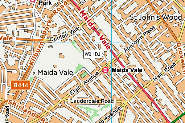 W9 1DJ map - OS VectorMap District (Ordnance Survey)