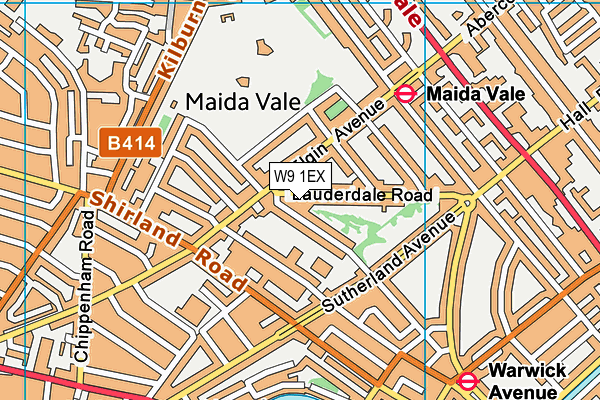 W9 1EX map - OS VectorMap District (Ordnance Survey)