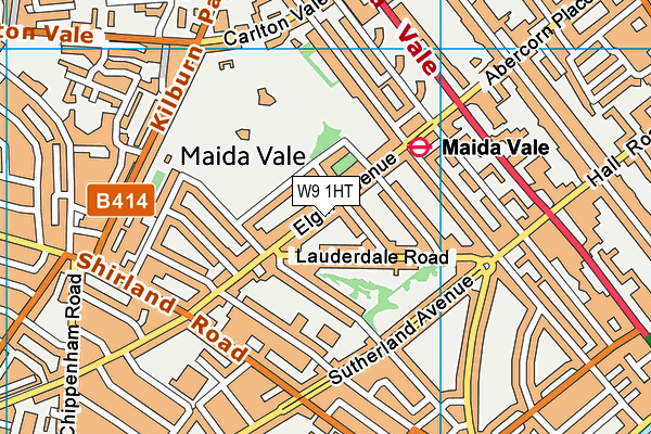 W9 1HT map - OS VectorMap District (Ordnance Survey)