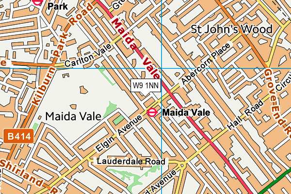 W9 1NN map - OS VectorMap District (Ordnance Survey)