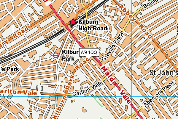 W9 1QQ map - OS VectorMap District (Ordnance Survey)