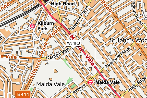 St George's Catholic School map (W9 1RB) - OS VectorMap District (Ordnance Survey)