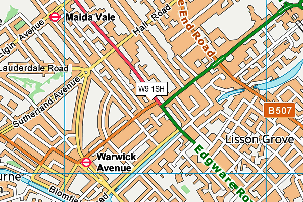 W9 1SH map - OS VectorMap District (Ordnance Survey)