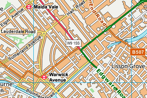 W9 1SS map - OS VectorMap District (Ordnance Survey)