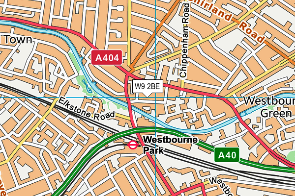 W9 2BE map - OS VectorMap District (Ordnance Survey)