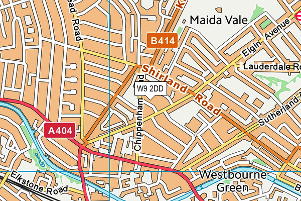 W9 2DD map - OS VectorMap District (Ordnance Survey)