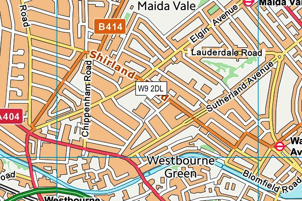 W9 2DL map - OS VectorMap District (Ordnance Survey)