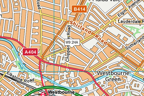 W9 2HA map - OS VectorMap District (Ordnance Survey)