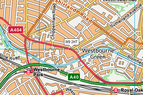 W9 2HT map - OS VectorMap District (Ordnance Survey)