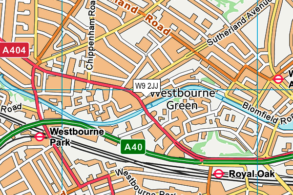 W9 2JJ map - OS VectorMap District (Ordnance Survey)